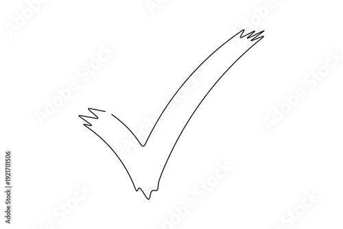 A simple hand drawn checkmark symbol