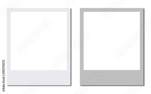 Polaroid photo frame template minimal design