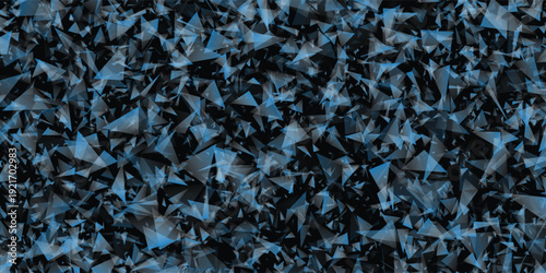 futuristic dark blue polygon shards texture, fragmented triangular shapes, deep navy and electric blue tones, seamless background, modern geometric design, eps10