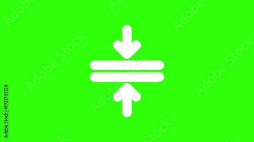 Animated white compress file folder icon on green screen background. Animation motion graphic with chroma green screen clip template. Free Footage Green Screen 4k. Free Video Green Screen 4k