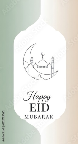 Wallpaper Mural Minimalist outline design celebrates the joyous occasion of a religious holiday greeting Torontodigital.ca