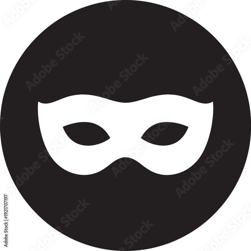 Black and white mask face.