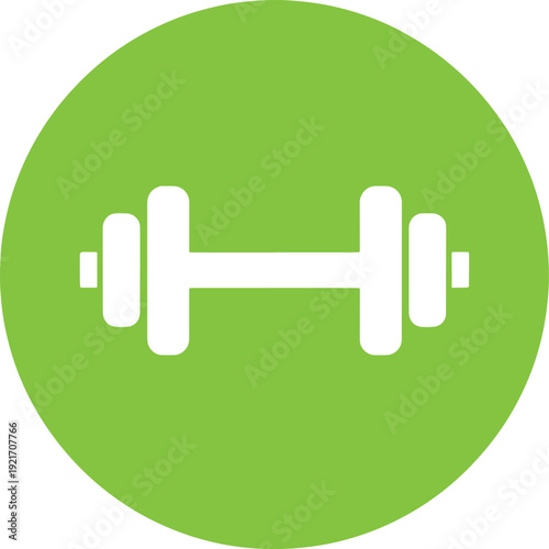Dumbbell Icon Fitness Symbol Graphic.
