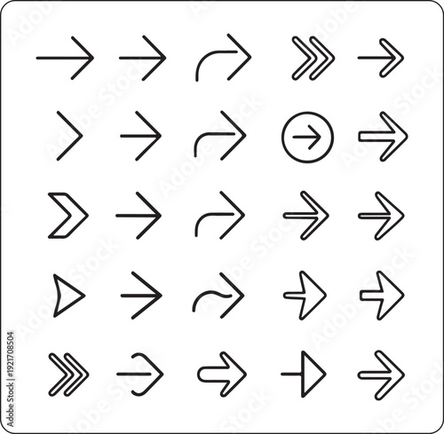 Left direction arrow icons set, left navigation arrow symbol pack, straight curved left arrow design white background vector project professional commercial usage design