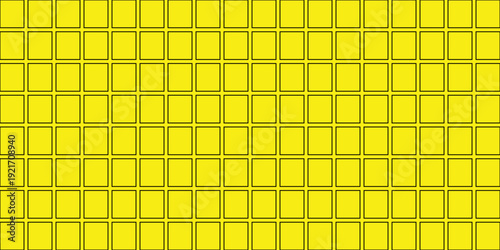 abstract simple black outline square wave pattern on yellow for banner poster background.