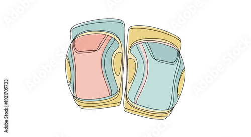 Colorful Knee Pads for Protection and Comfort.