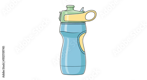 Reusable Water Bottle with Handle and Lid.