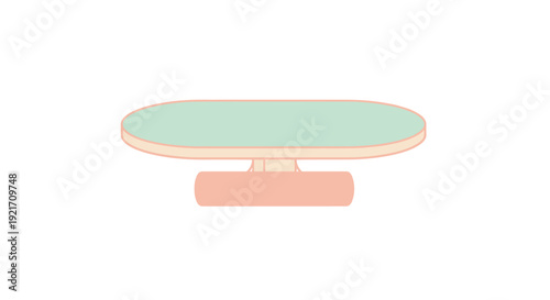 Minimalist Modern Coffee Table Design Illustration.