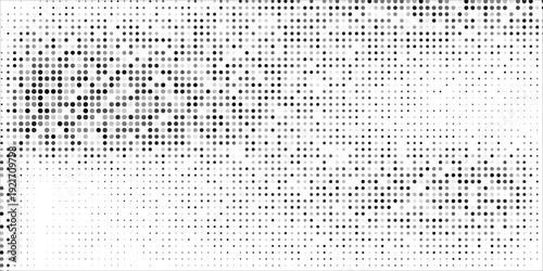 Dotted halftone gradient texture. Vanishing polka dot background abstract simple