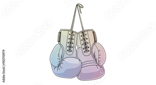 Pair of Boxing Gloves Hanging.