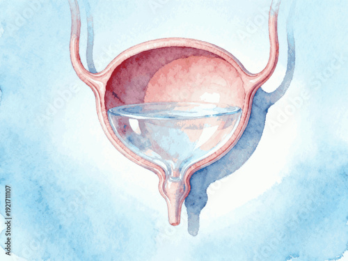 The Water Tank bladder isolated watercolor vector illustration svg