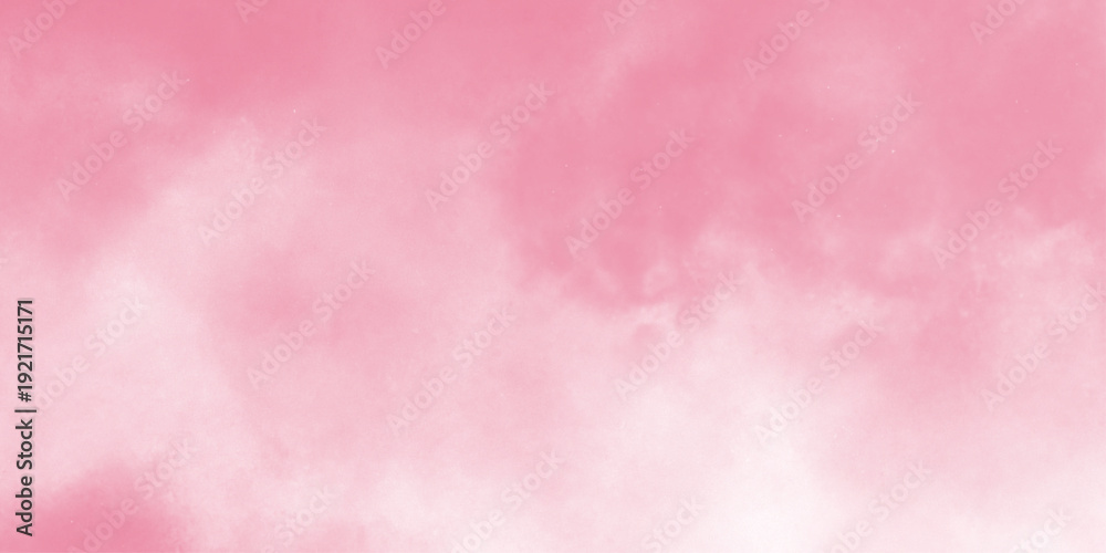 Fototapeta premium Pastel colored smoke background, pink purple abstract colors fusion, full frame fume texture. Pink abstract soft watercolor background hand-drawn with copy space for text or image .