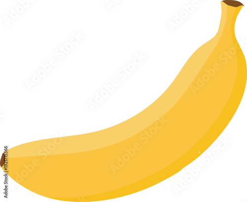 Fresh Yellow Banana Isolated on White Background