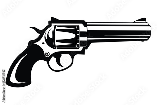 ruger redhawk silhouette line art vector illustration