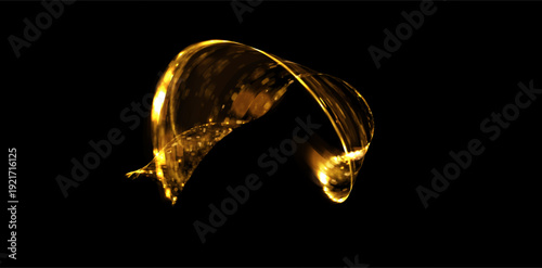 Golden shape composed of shimmering golden light trails, fireworks, and gold confetti vibe. For holiday marketing campaigns (New Year, Christmas), wedding invitation suites, anniversary announcements