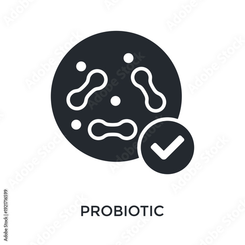 Probiotic Icon Glyph Style. Vector Illustration For Graphic Design