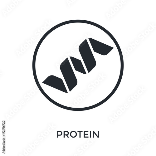 Protein Icon Glyph Style. Vector Illustration For Graphic Design
