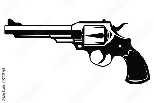 ruger redhawk silhouette line art vector illustration