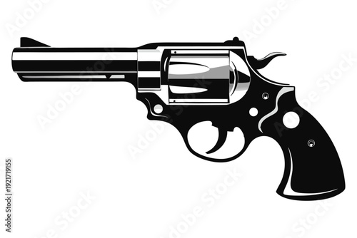 ruger redhawk silhouette line art vector illustration