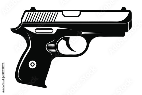 ruger lcp silhouette line art vector illustration