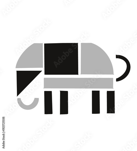 vector illustration of an elephant background