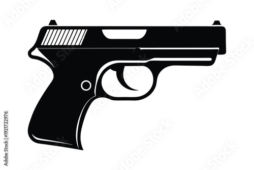 ruger lcp silhouette line art vector illustration
