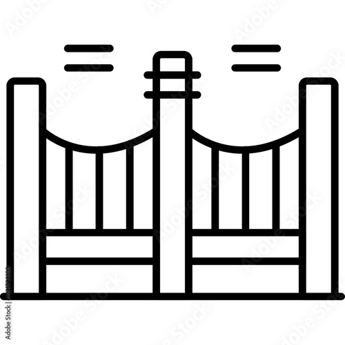 Bridge Design Icon Vector Element