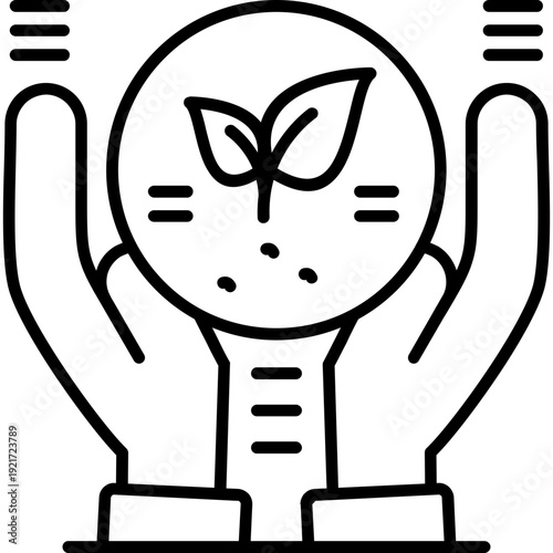 Tree Planting Icon Vector Element