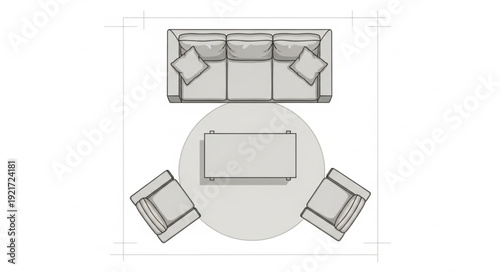 Living Room Furniture Layout Diagram.