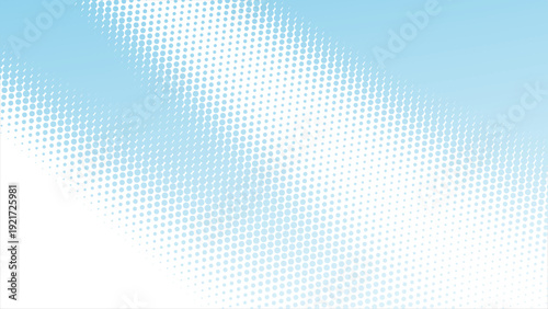 Elegant light blue halftone dots gradient background for modern designs