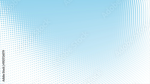 Elegant light blue halftone dots gradient background for modern designs