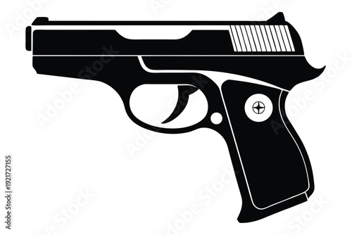 ruger lcp silhouette line art vector illustration