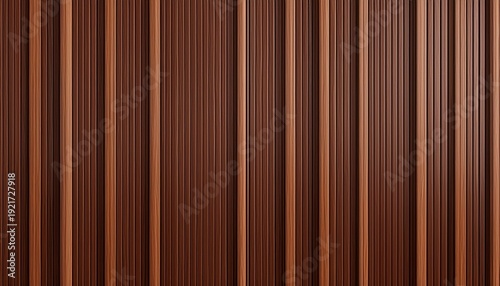 seamless wall panel pattern slim vertical slats in dark brown wood with natural fluted texture modern interior background for home office decorative accent wall or acoustic panel design