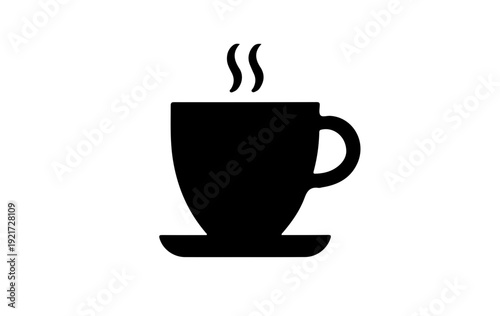 Black coffee cup silhouette , mug, tea cup, espresso cup, takeaway coffee cup