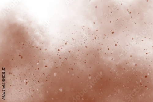 Close up view of dust particles suspended in light.