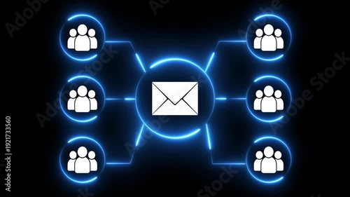 Email security solution concept on the transparent background. Automated secure mail scanning system and data protection. Motion graphics of security idea. 4k video animation.