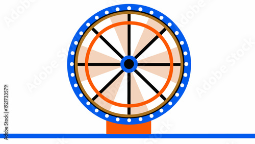 Colorful carnival wheel spinning with excitement and fun