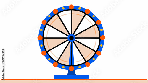 Vibrant Ferris wheel at a lively carnival or fairground attraction