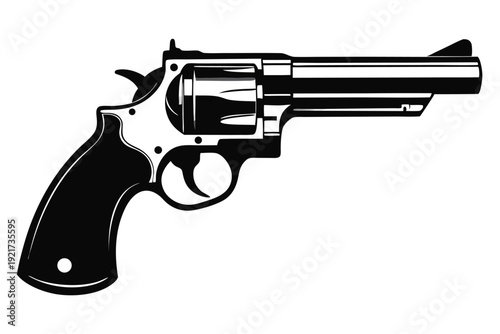 Wallpaper Mural ruger gp100 silhouette line art vector illustration Torontodigital.ca