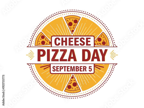 Cheese pizza day september 5 emblem