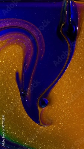 Liquid Macro Refractions Extreme close-up of immiscible liquids interacting, focusing on the distorted light and vibrant color shifts.