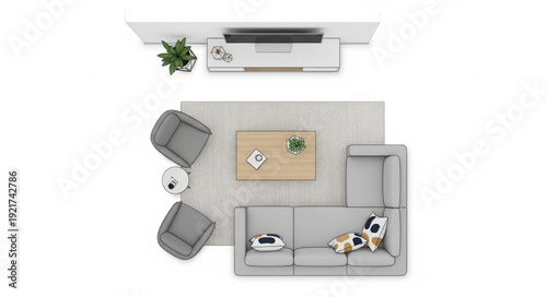 Modern Apartment Floor Plan Design.