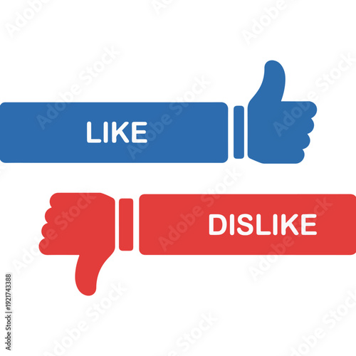 like dislike thumb banner set