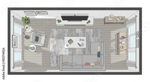 Modern Apartment Floor Plan Design.