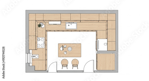 Modern Apartment Floor Plan Design.