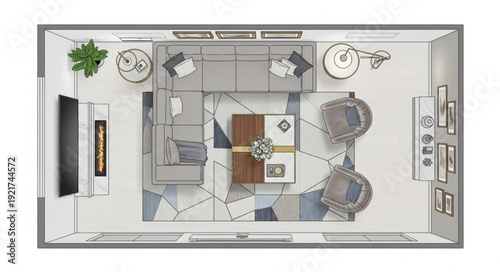 Modern Apartment Floor Plan Design.