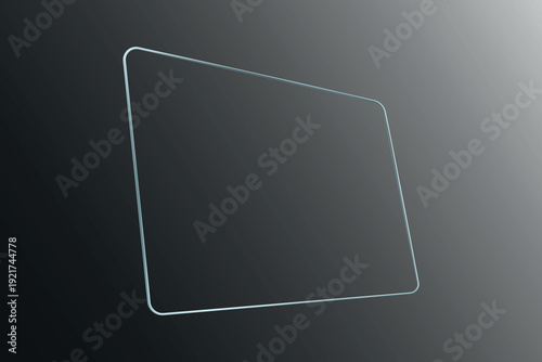 Transparent Glass Screen Frame Mockup