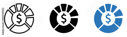 budget allocation pie chart icon