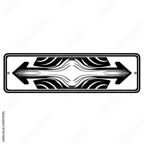 Opposing Arrows Symbol, Directional Choice, Contrast, Abstract Design