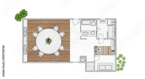 Modern House Floor Plan Design.
